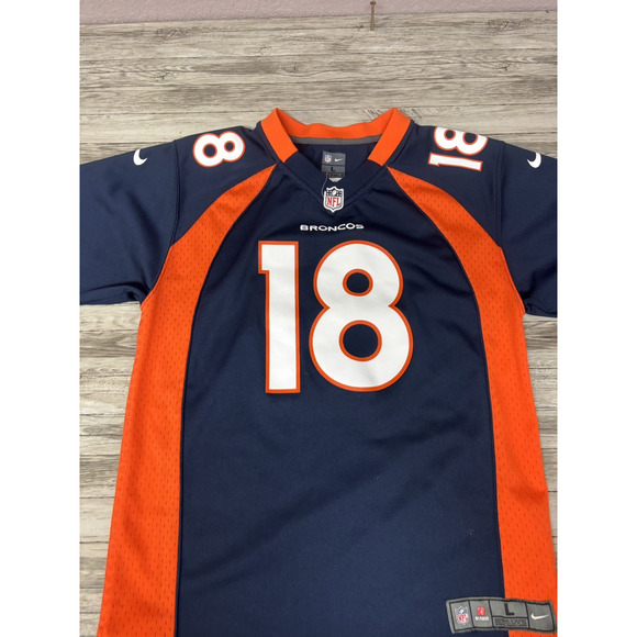 Nike On Field Peyton Manning Denver Broncos Youth Jersey Size L NFL - Picture 7 of 9